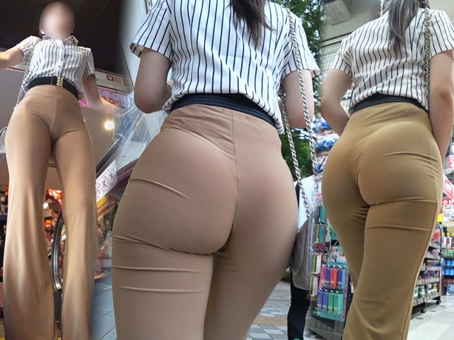 【フルHD 超高画質】肉感ムチムチのクビレ美尻お姉さん！！下半身裸レベルのえげつないケツに興奮すること間違い無し！！