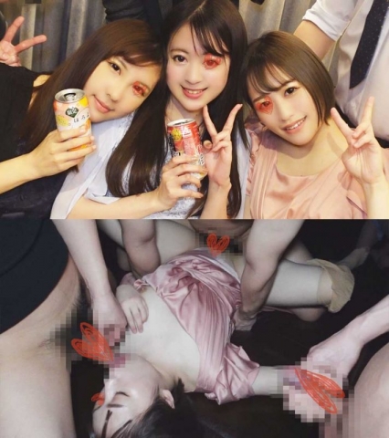 【すい◎んカン】【パンチラ】【特典4本】成人式同窓女子会／都内有名私大付属女子校バトン部OG3名①【高画質】