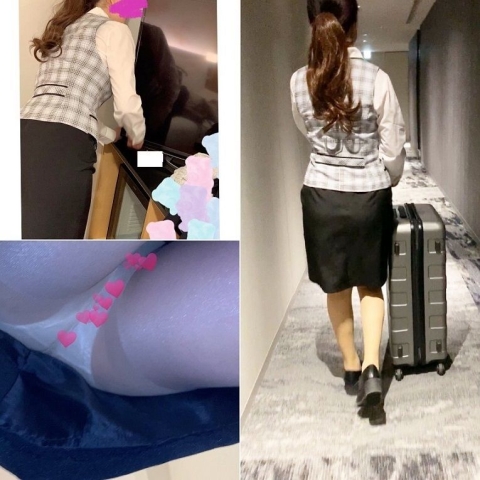 禁断！ホテル受付お姉さんをパンチラ盗撮
