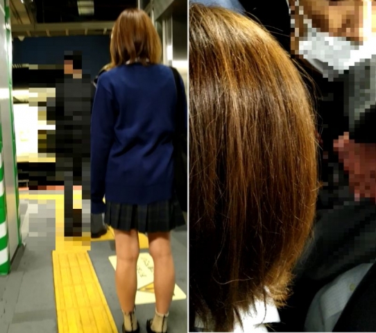 梟の痴漢報告030（最強で制服女子に囲み発生！駅員に救出される事態！）
