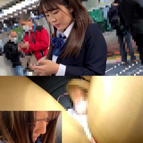 【電射男003】清楚系女子●生にぶっかけ痴漢！嫌がる表情が最高でした