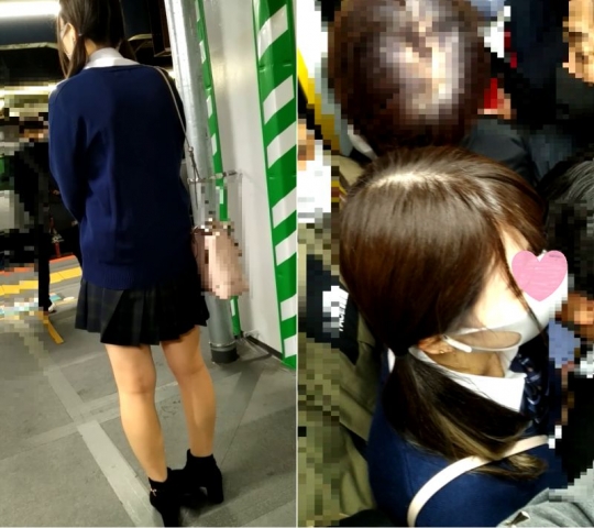 梟の痴漢報告022（最強で囲まれる激カワ制服女子）