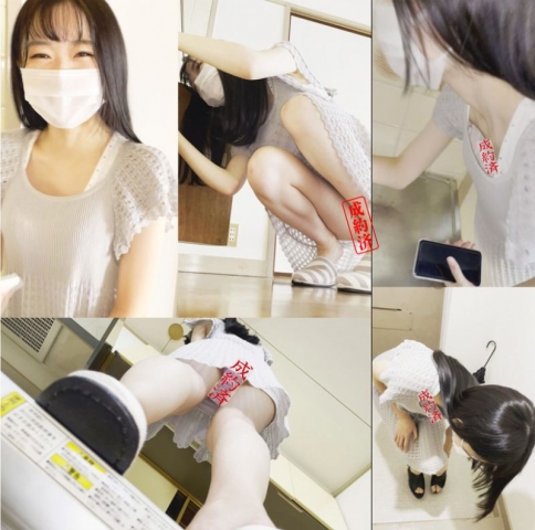 【内覧胸チラ】坂道系で黒髪清楚の乳首とパンチラ撮れちゃいました