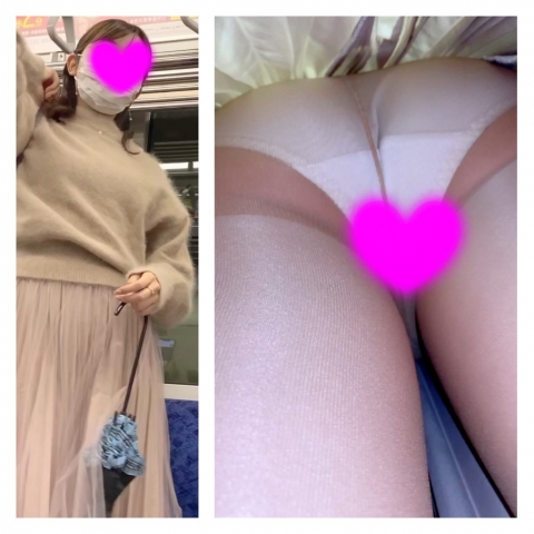可愛いお姉さんの純白パンツを盗撮！顔出し！OL