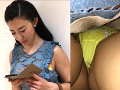 【隙間から見えてます。】スタイル抜群な大人お姉さん！！肉感最高なお尻と黄色pの隙間に注目！
