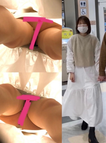 #108 エスカで絶景をじっくりと…。シリーズ初の勝負”T”を撮られちゃったデート美女の逆さ撮り風景