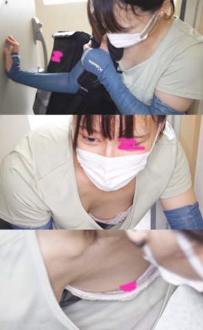 【胸チラ】新人丸出し！おっぱいも丸出し！商品出しに手間取りがっつり観察出来ましたｗ