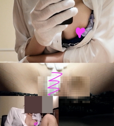 乳首丸見えドスケベTバッグOLが在宅勤務中我慢できずに椅子で角オナ