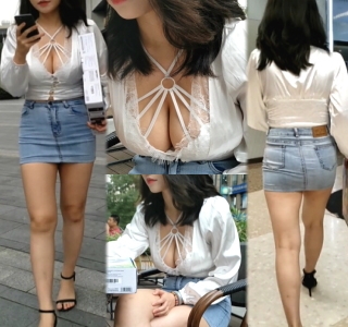 【フルHD】爆乳ピタ尻！歩くたびに乳揺れが強烈