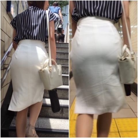 【2名・お尻への張り付き具合がハンパない！】