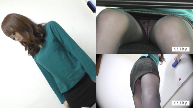 【パンチラ】面談と称して店舗で働く店員を呼び出してパンチラ撮影　５人目