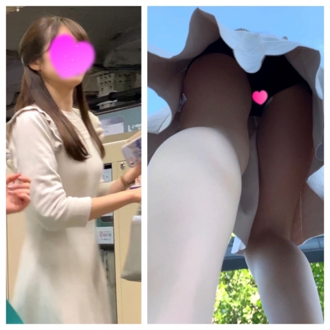 【清純派女子大生】国立の女子大に通う美人お嬢様のどエロい美脚とパンツ(ナプキン有)を盗撮！顔出しあり！JD神