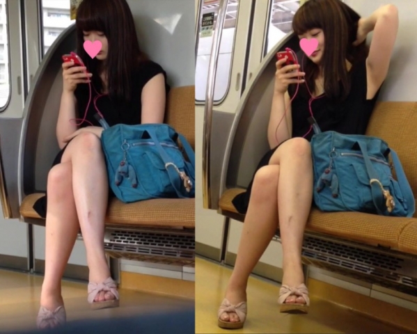 ワキと脚がえっちなお姉さん観察