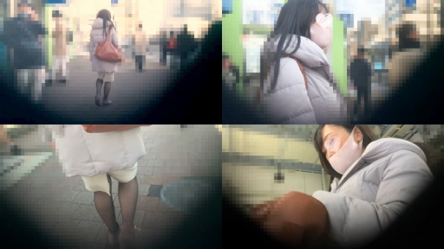 《尻肉はみ出るパンスト破り》【電車痴漢】★清楚系★お姉さん★黒のパンスト★パンスト破り★