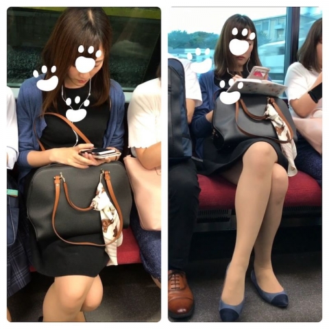 脚フェチ308 　脚を組むあの美人OLお姉さんの対面エロすぎるパンスト美脚前編