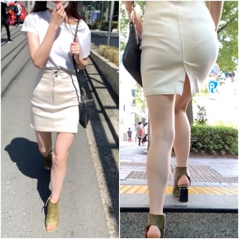 《上玉・Part2》 No.1368【ミニ丈・丸見えパンティーはワザとか！？透き通る美白美女】
