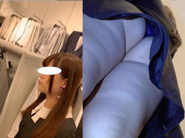 顔出し尾行パンチラ…Tバック美女